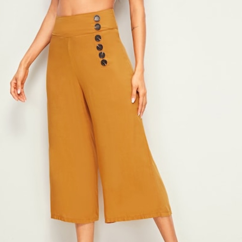 NEW ZARA WIDE LEG CAPRIS